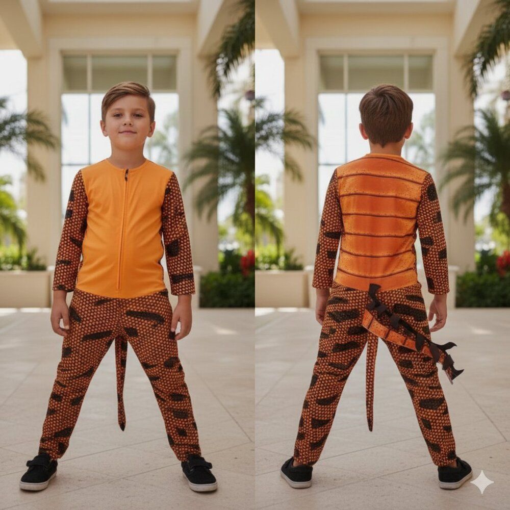 Children's How To Train Your Dragon Orange Jumpsuit Costume Size Medium - Picture 1 of 10